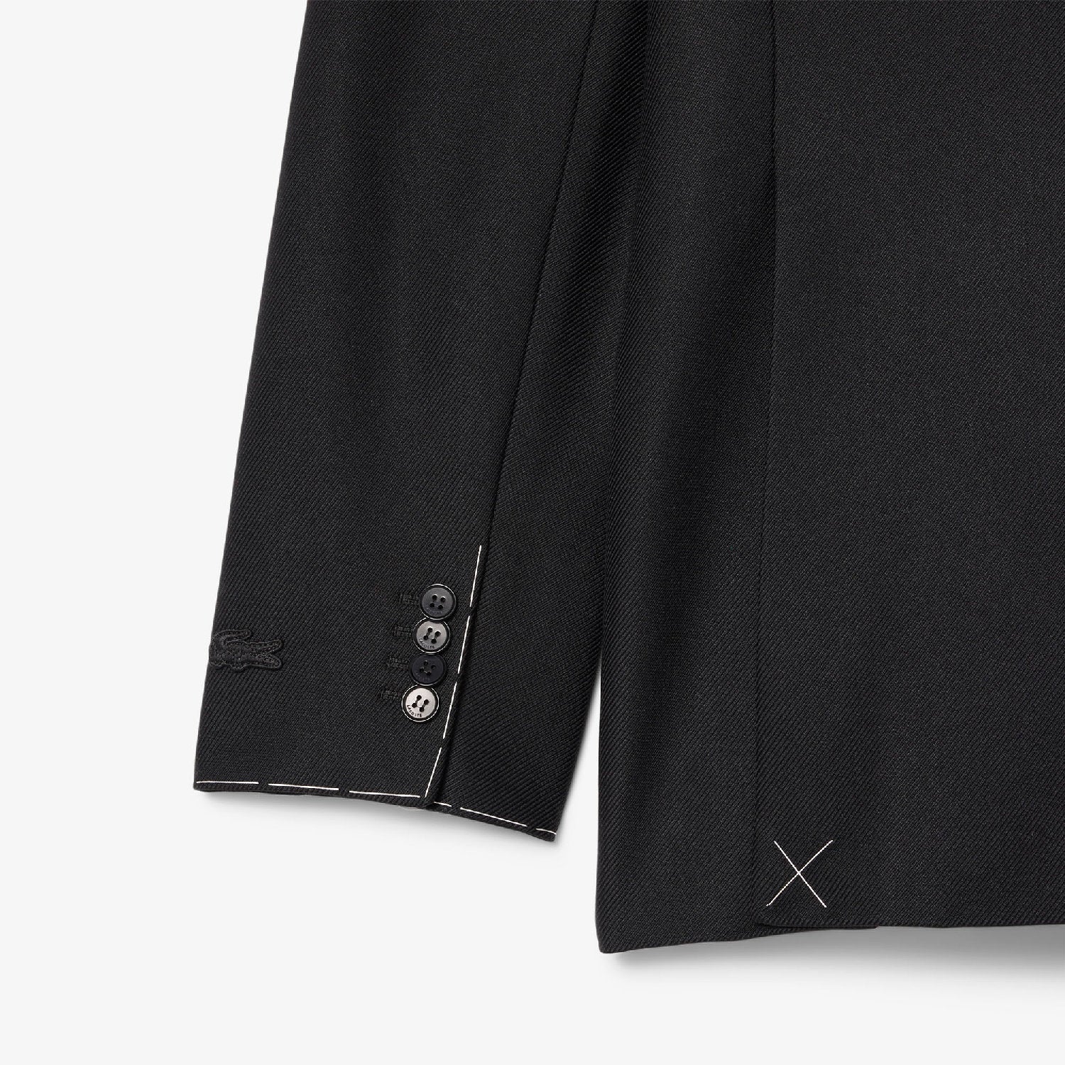 Blazer croisé en twill de laine - Noir