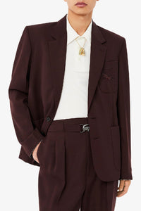 Blazer en laine mélangée - Expresso