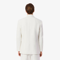 Blazer croisé à broderie en piqué - Farine