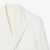 Blazer croisé à broderie en piqué - Farine