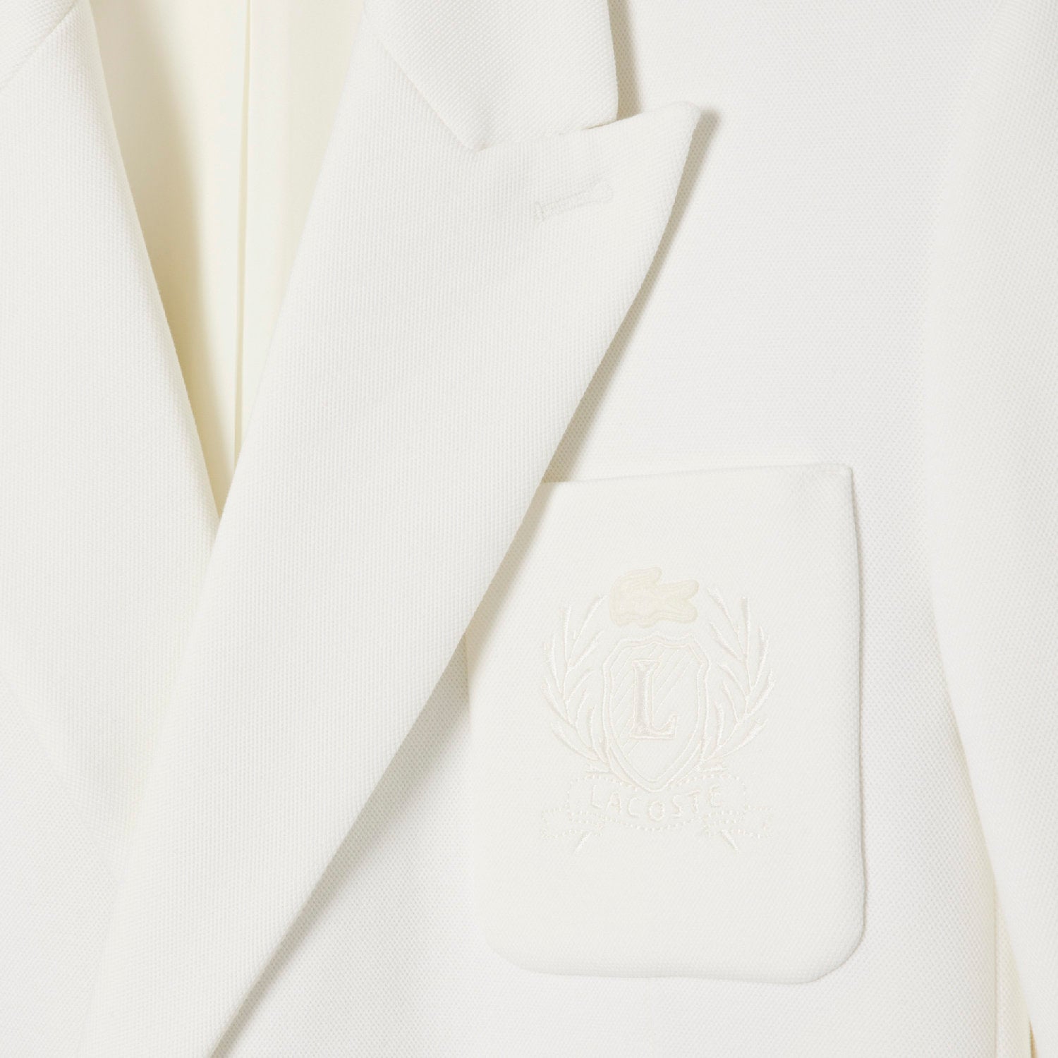 Blazer croisé à broderie en piqué - Farine