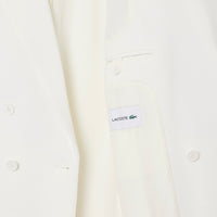 Blazer croisé à broderie en piqué - Farine