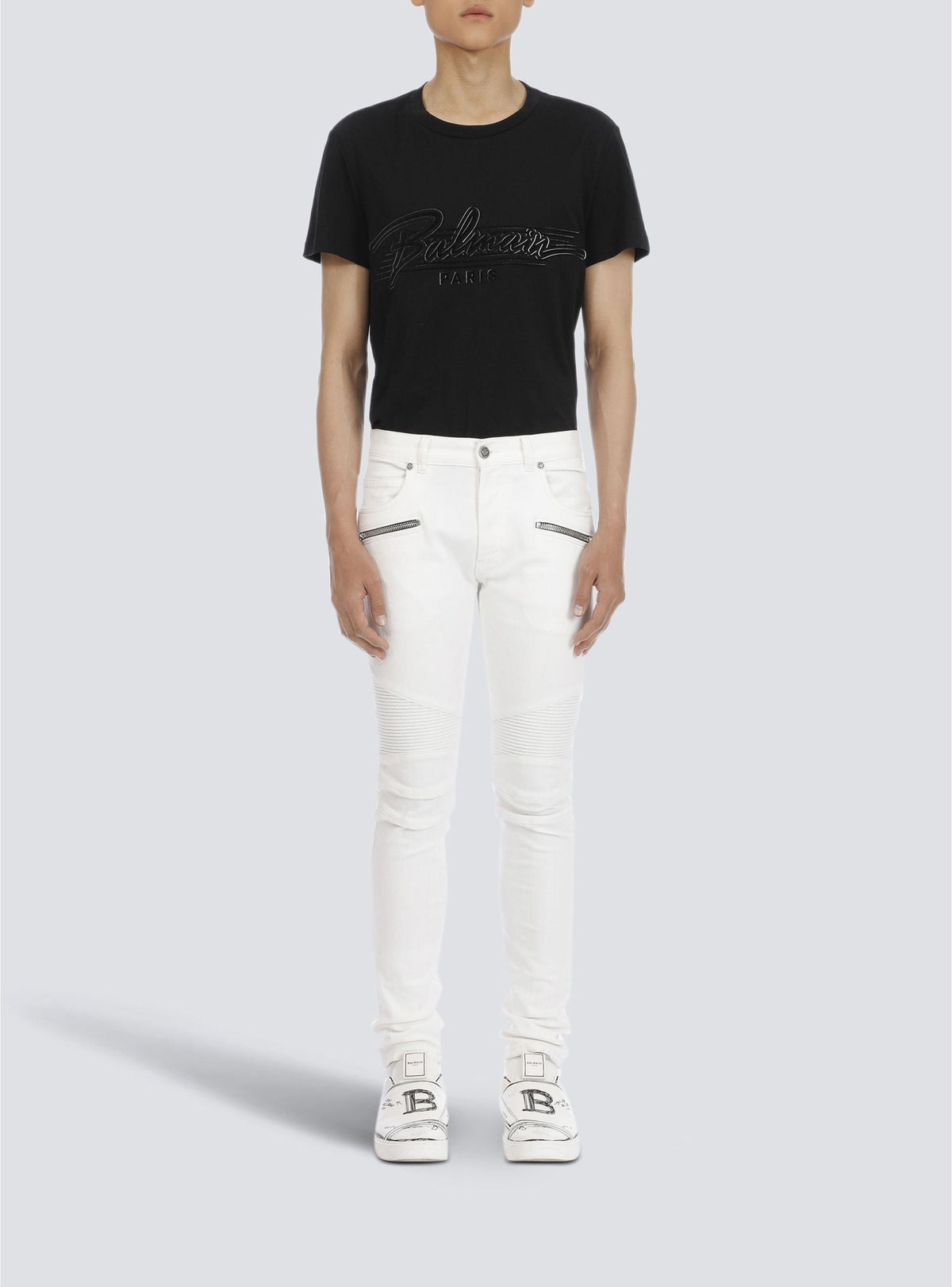 Jean à coupe slim - Blanc