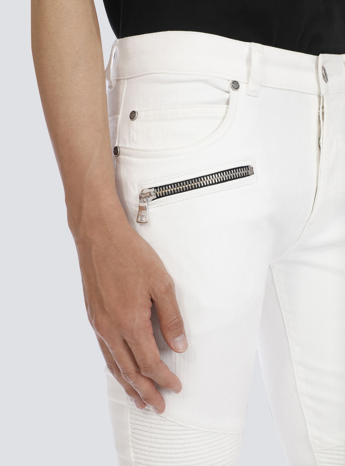 Jean à coupe slim - Blanc
