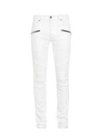 Slim denim trousers - White