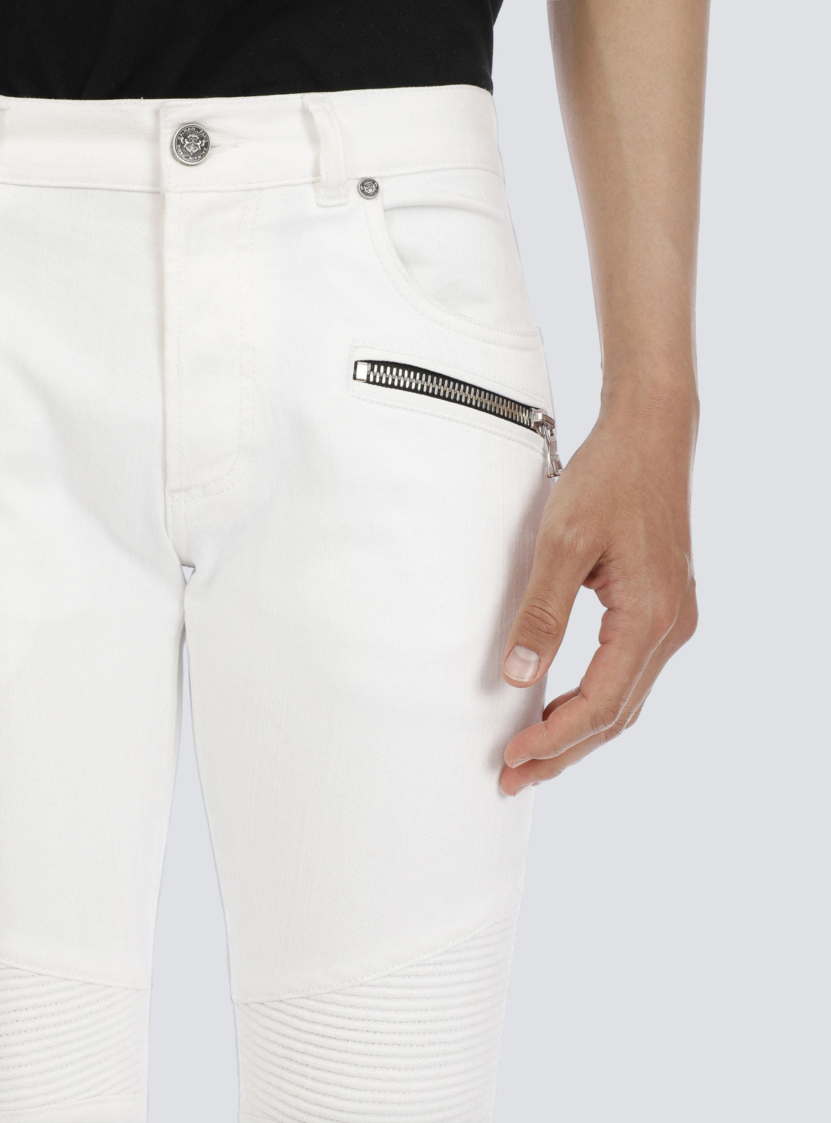 Jean à coupe slim - Blanc