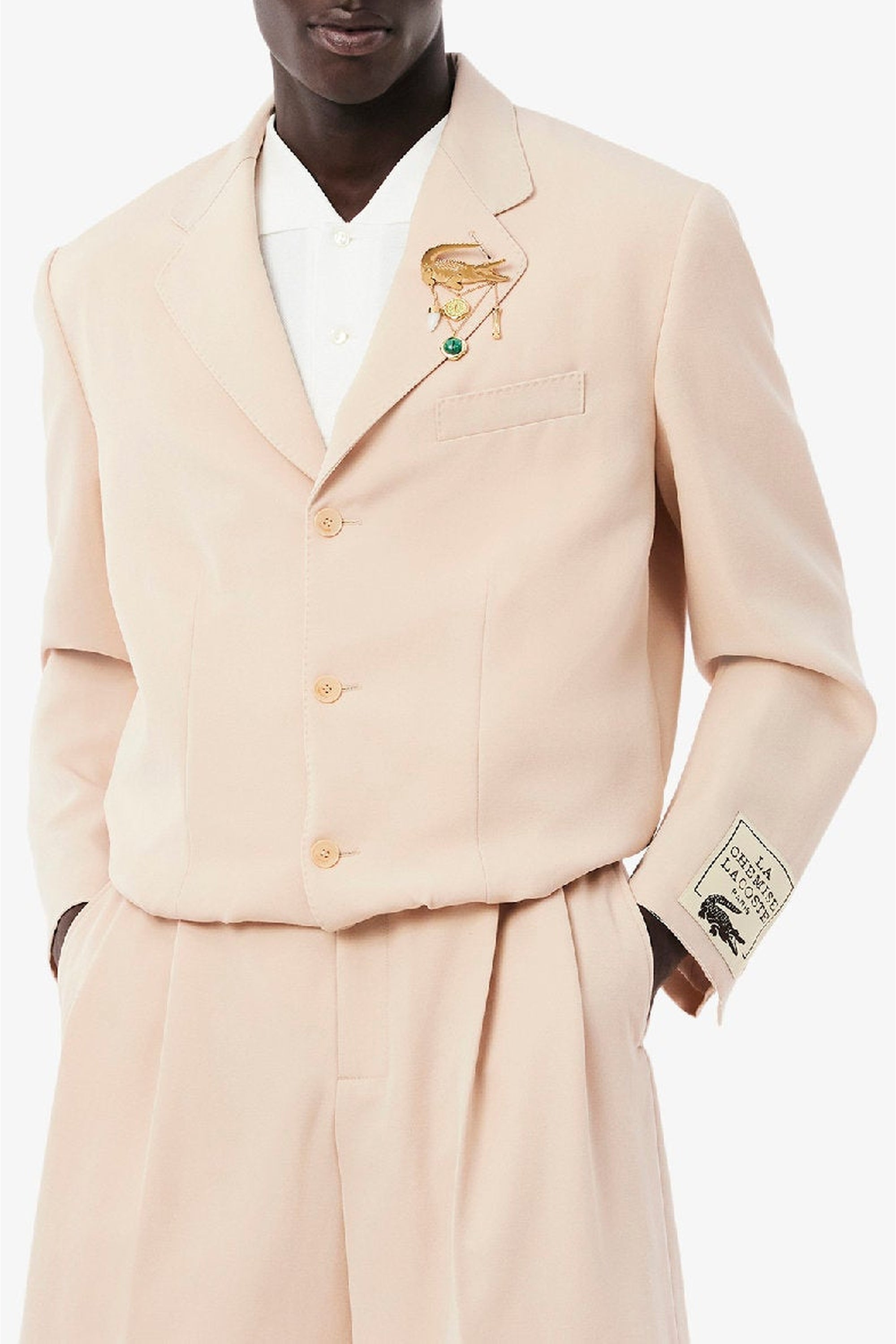 Blazer court en twill de laine - Lionne