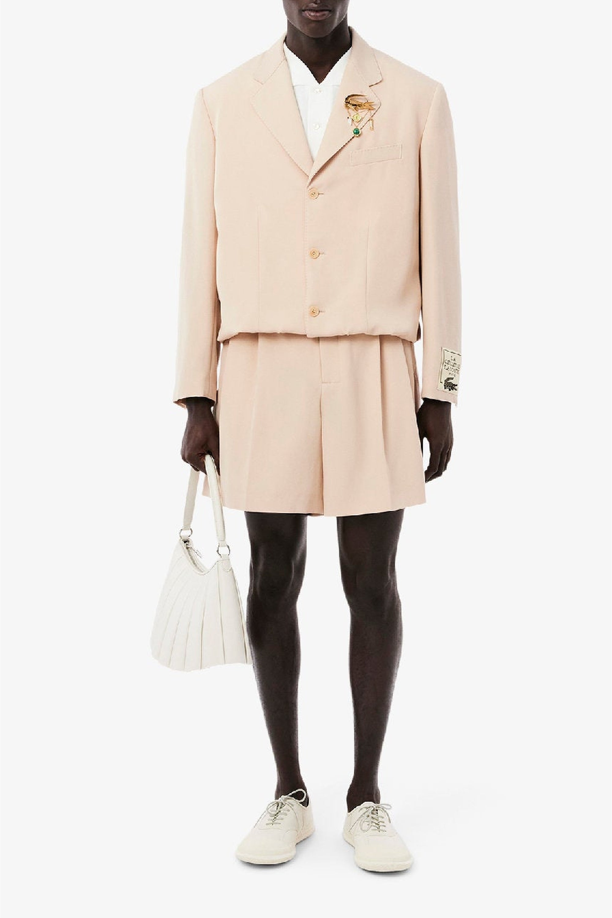 Blazer court en twill de laine - Lionne