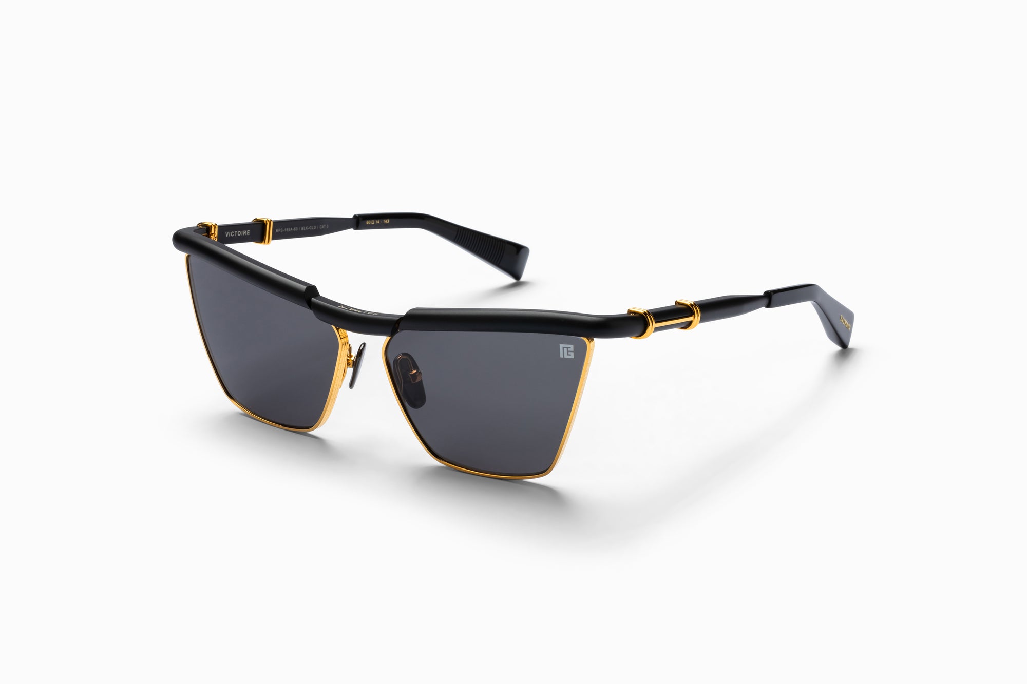 Matte Black Gold Black VICTOIRE Lunettes de soleil