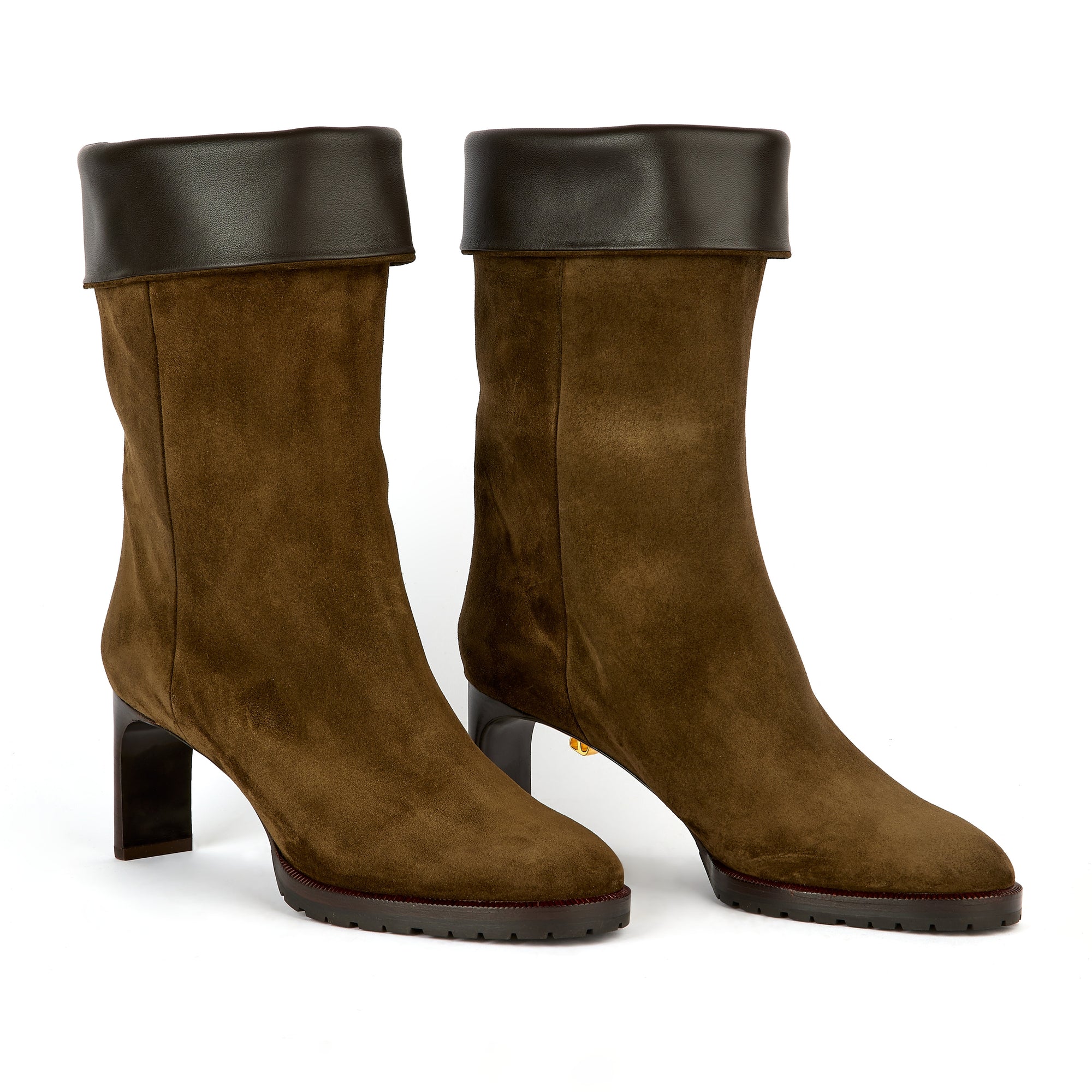 8qty NEW / Bottes Victoria 65 en cuir suédé - Green
