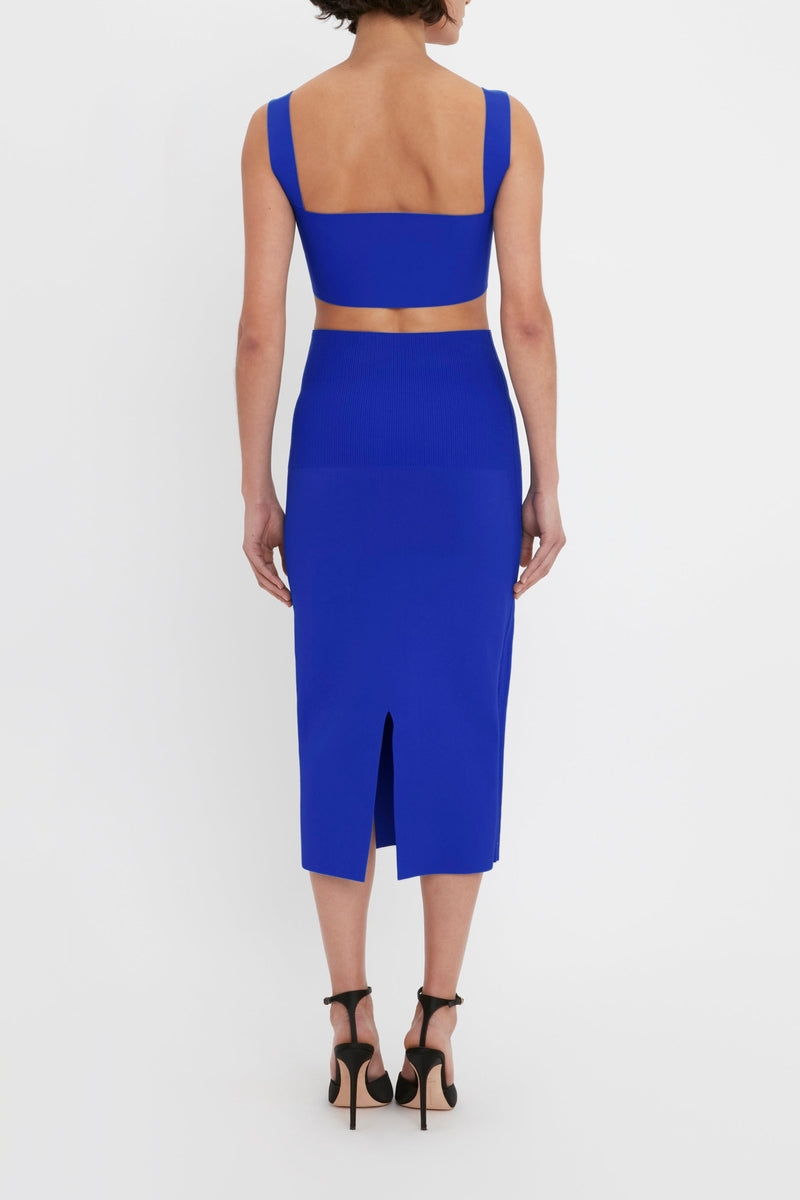 Fitted Skirt - Cobalt