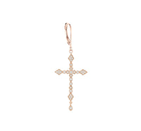 Mono boucle dormeuse Virgin en or rose 18K sertie de diamants - Or rose