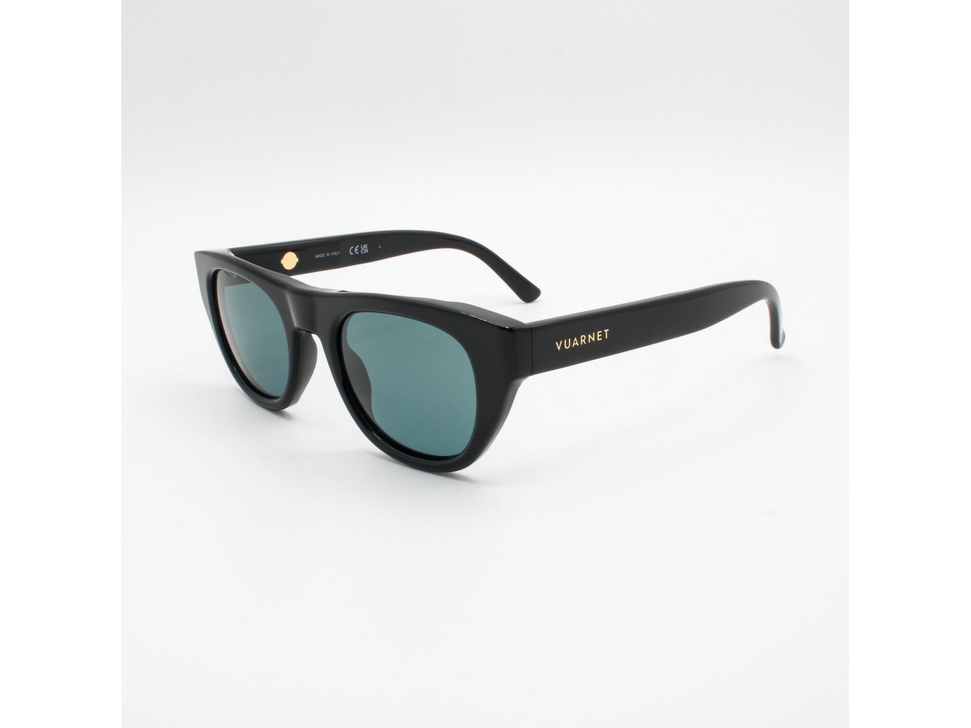 Sunglasses Belvedere 07 - Shiny Black  & Smoke Polarized