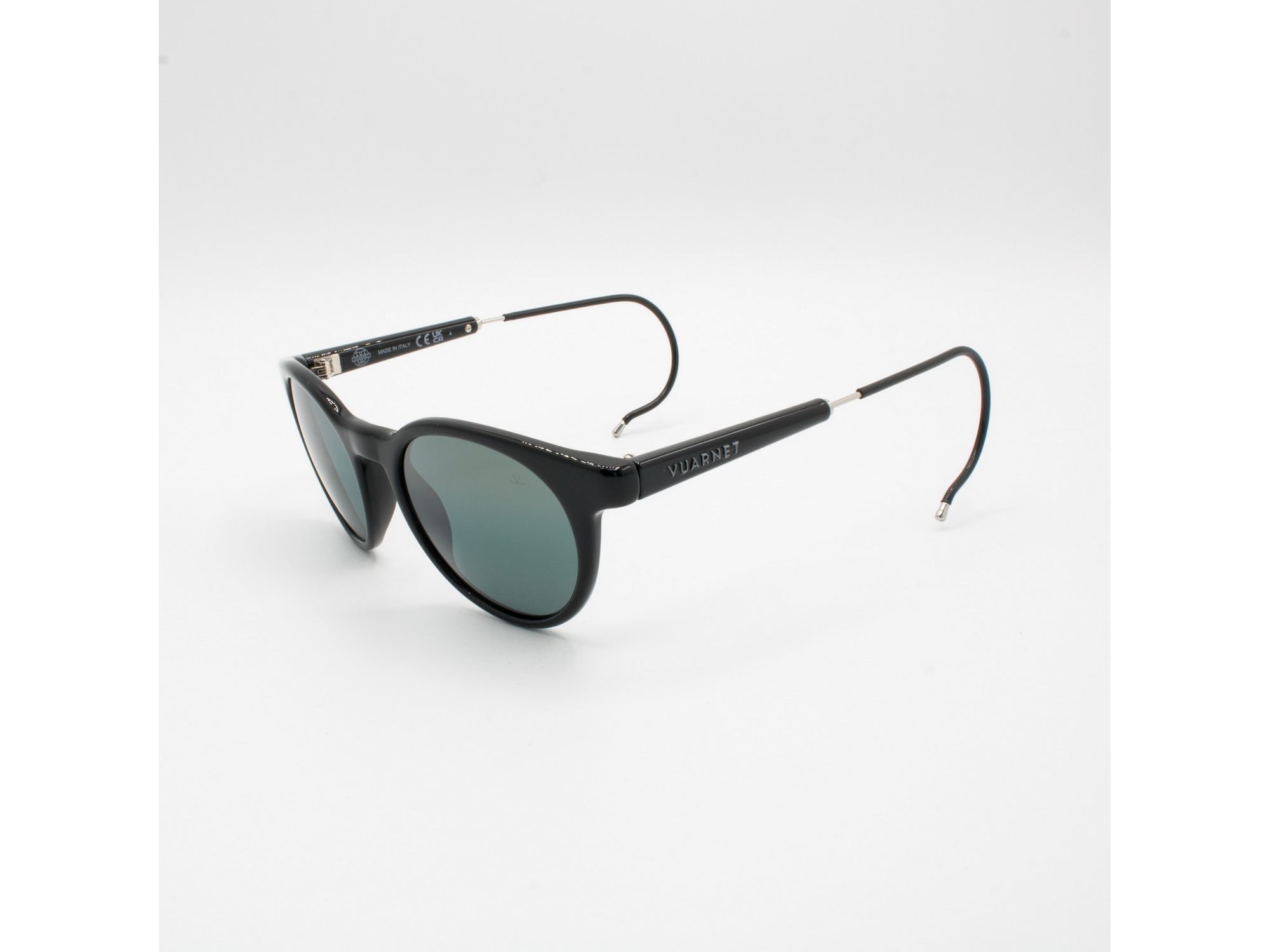 Sunglasses Alpine 01 - Shiny Black  & Smoke Polarized