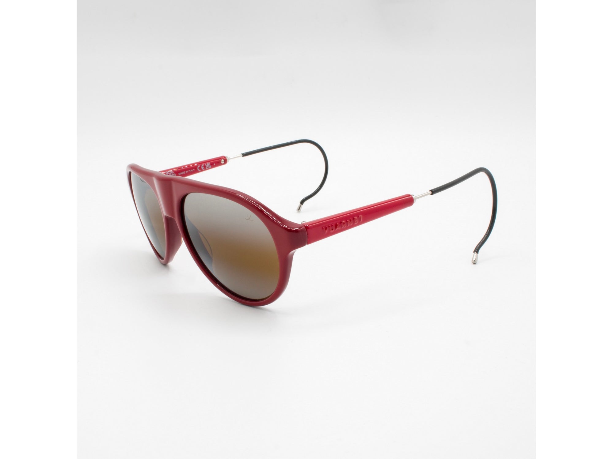 Sunglasses Alpine 02 - Shiny Red & Brown Mirror