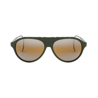 Lunettes de soleil Alpine 02 - Shiny Dark Green & Brown Mirror