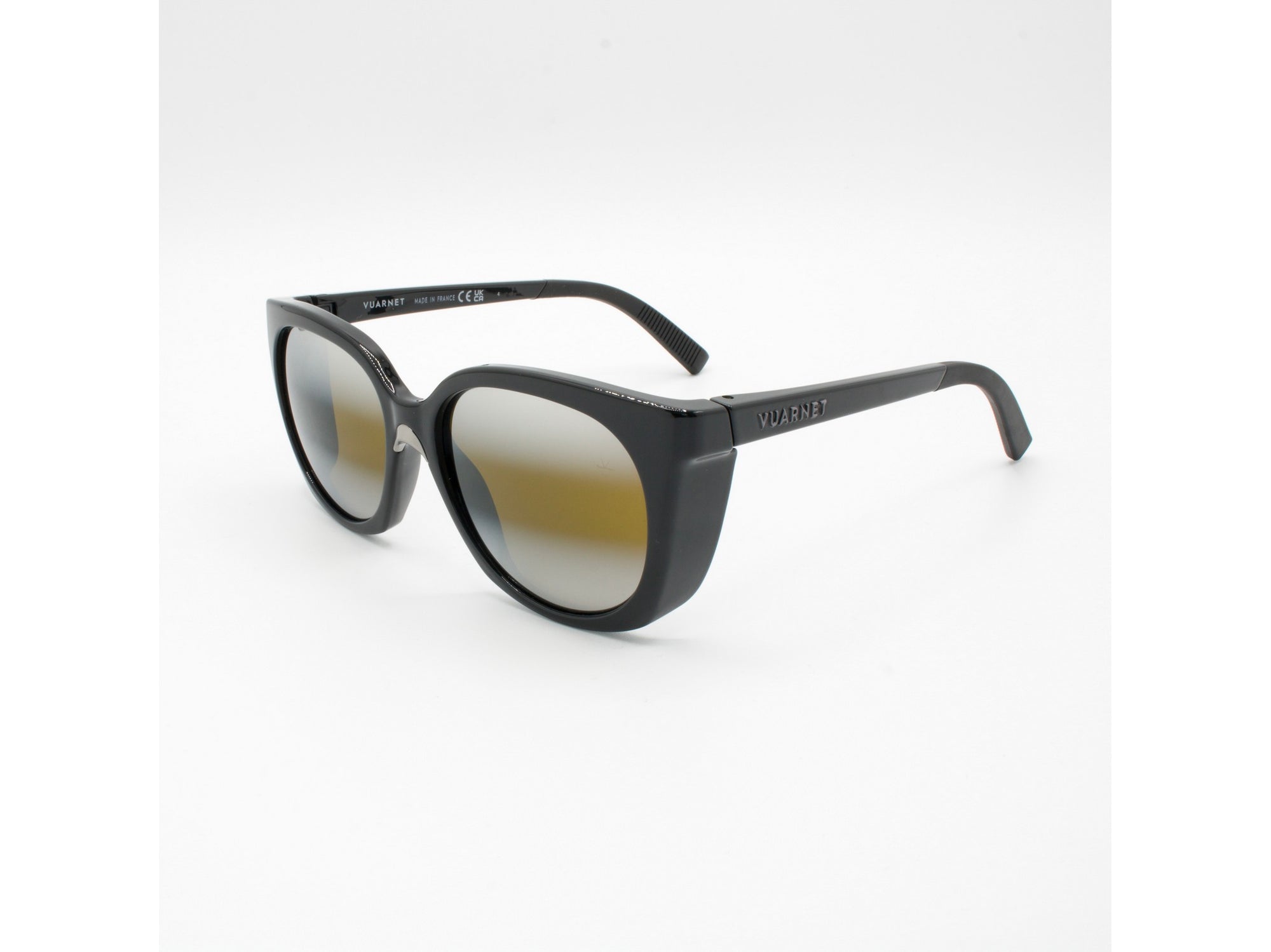 Sunglasses Altitude 02 - Shiny Black  & Green Mirror