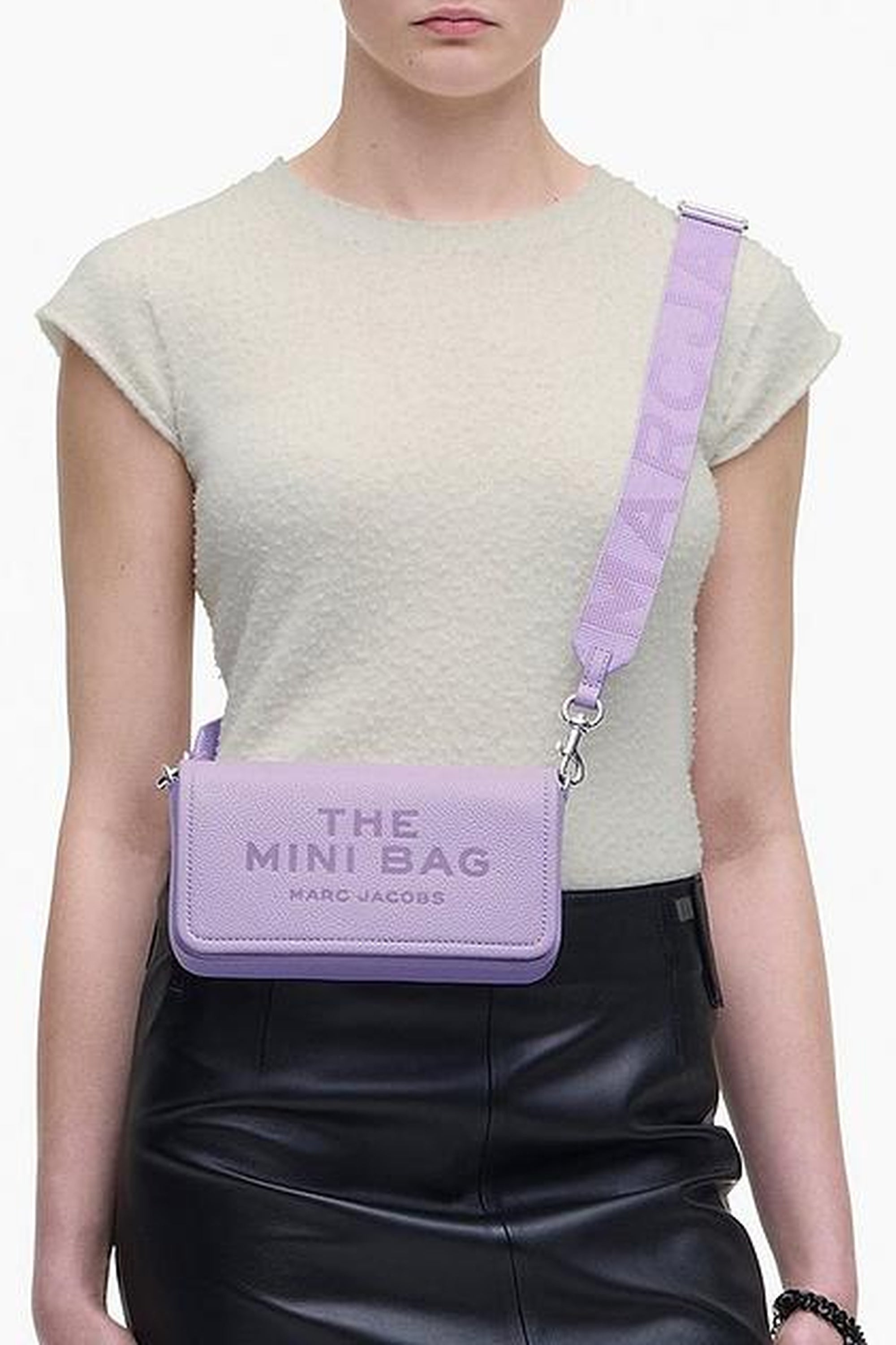 Sac à bandoulière The Mini Bag en cuir - Wisteria