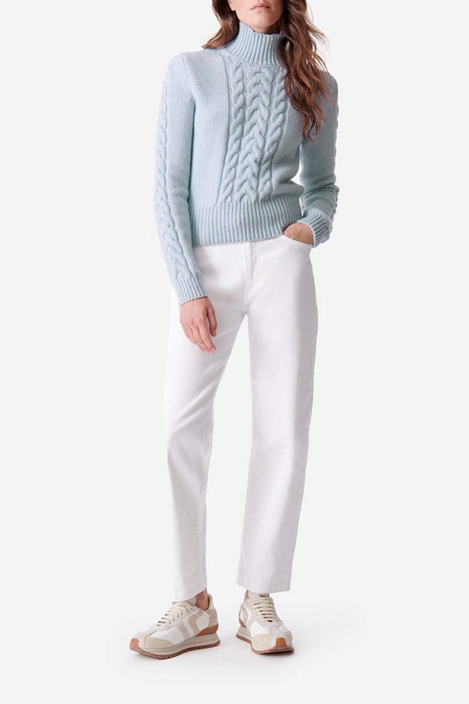 Pull Dabatha en laine - Azur
