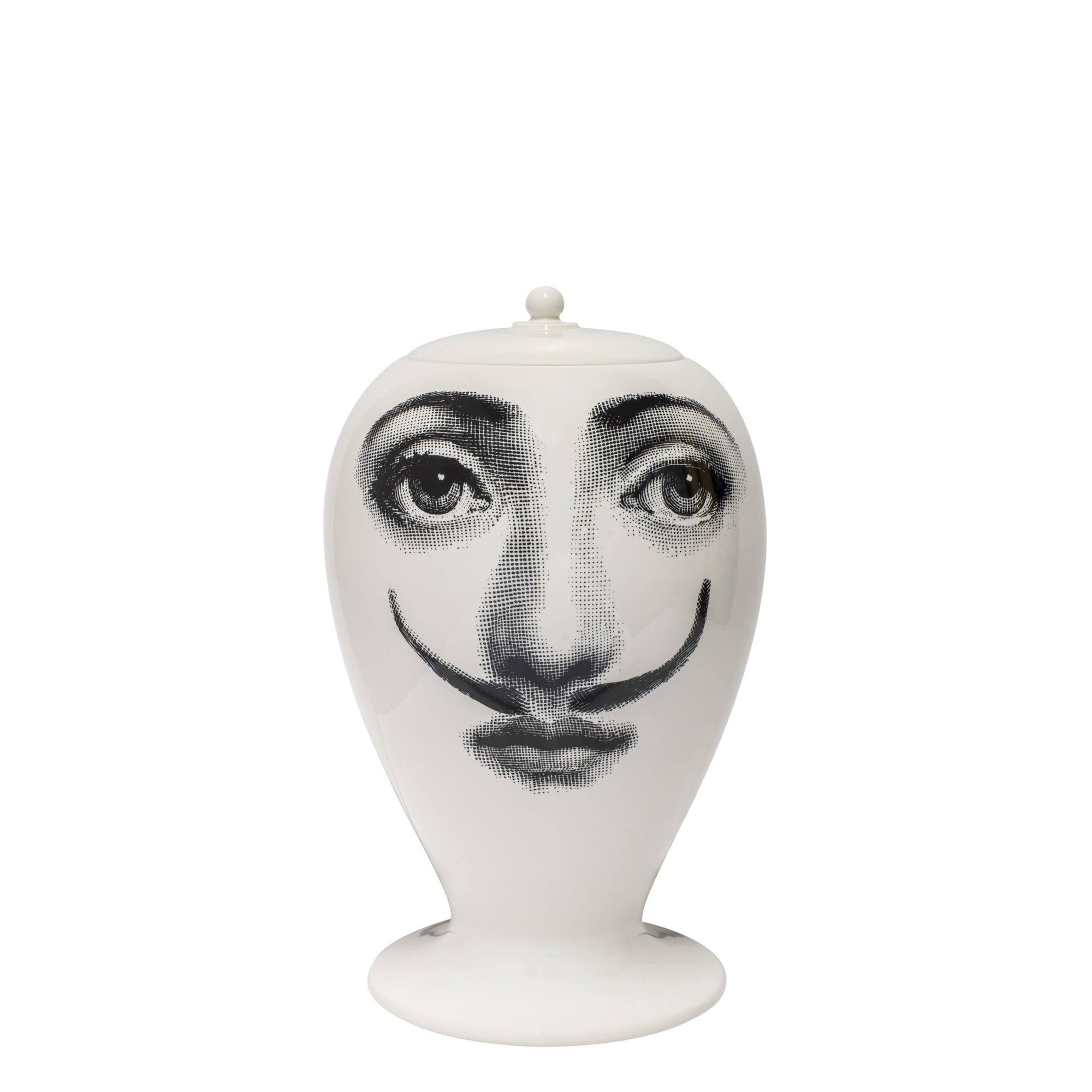 La femme aux moustaches ceramic vase - Black & White