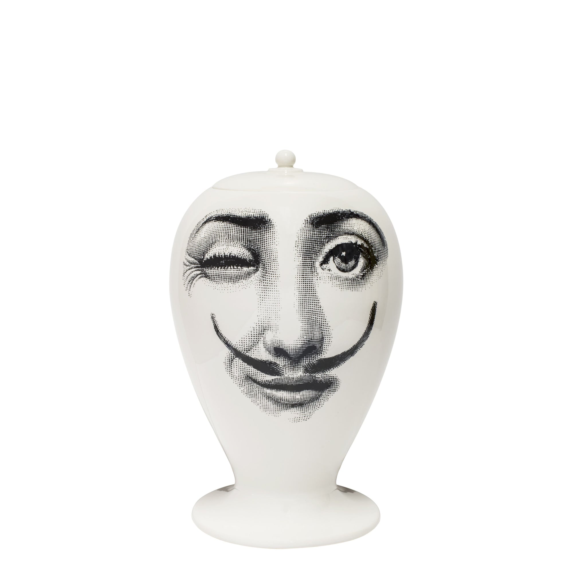 La femme aux moustaches ceramic vase - Black & White