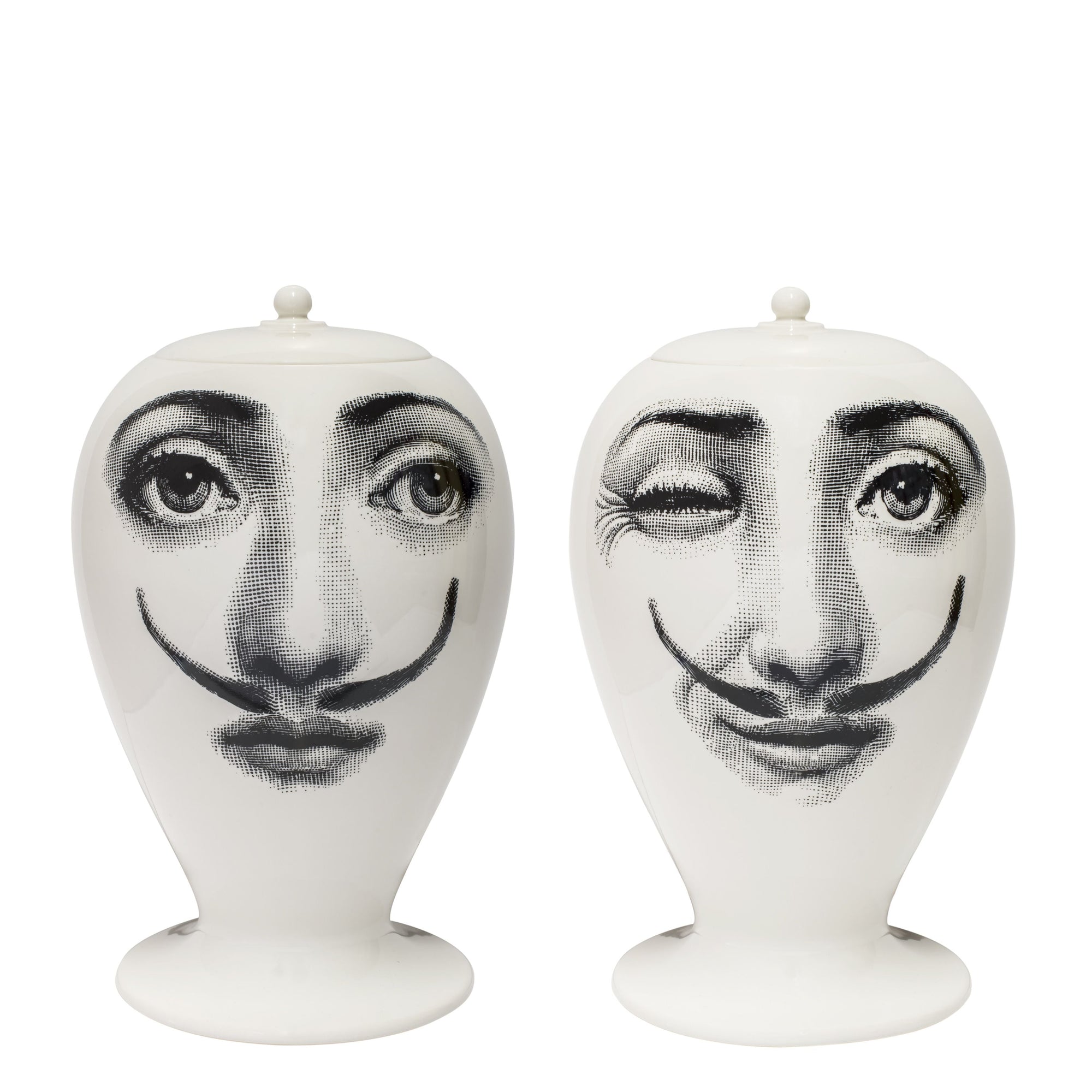 La femme aux moustaches ceramic vase - Black & White
