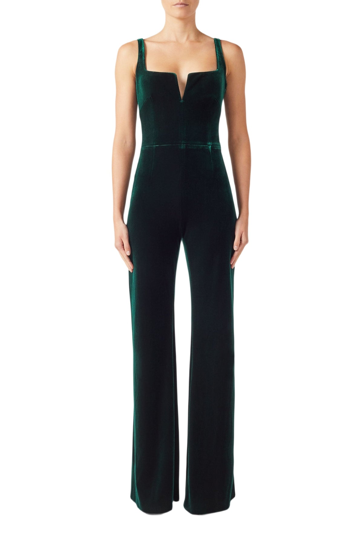 Velvet Eclipse Jumpsuit - Dark Hunter Green