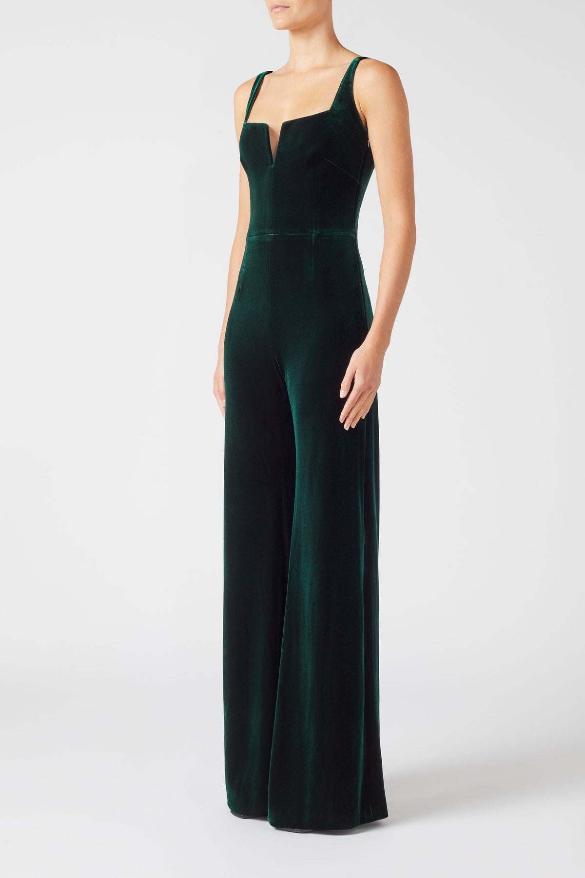 Velvet Eclipse Jumpsuit - Dark Hunter Green