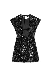 Robe courte à sequins - Black