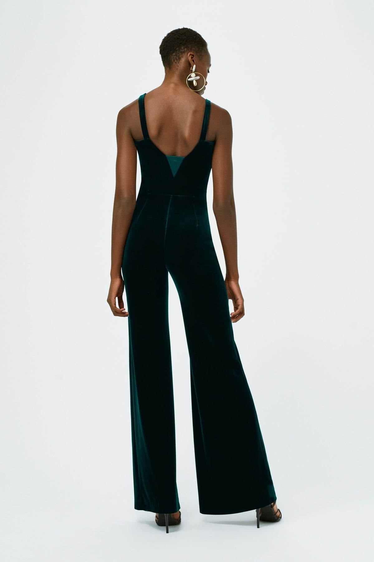 Velvet Eclipse Jumpsuit - Hunter Green