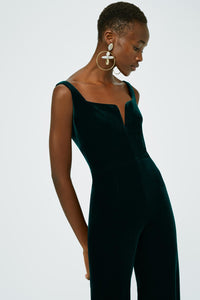 Velvet Eclipse Jumpsuit - Hunter Green