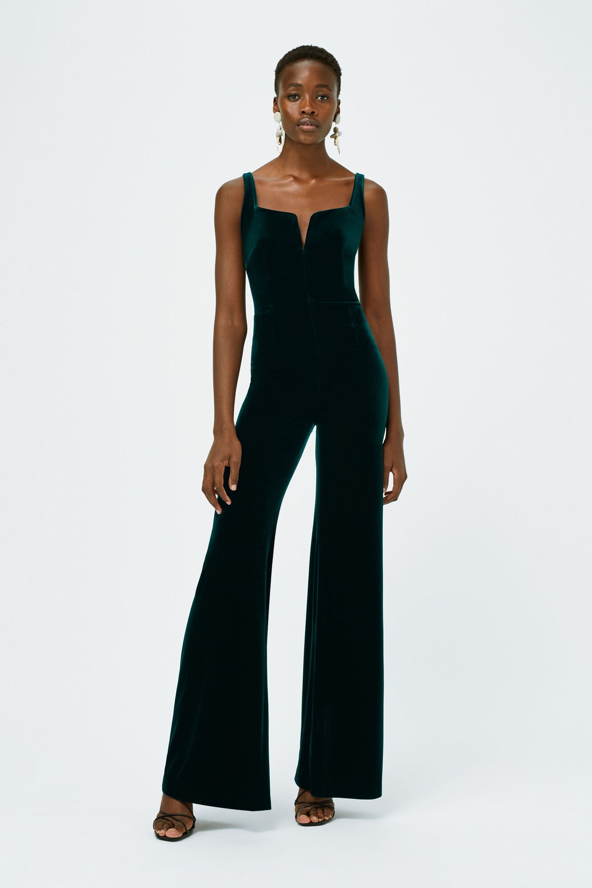 Velvet Eclipse Jumpsuit - Hunter Green