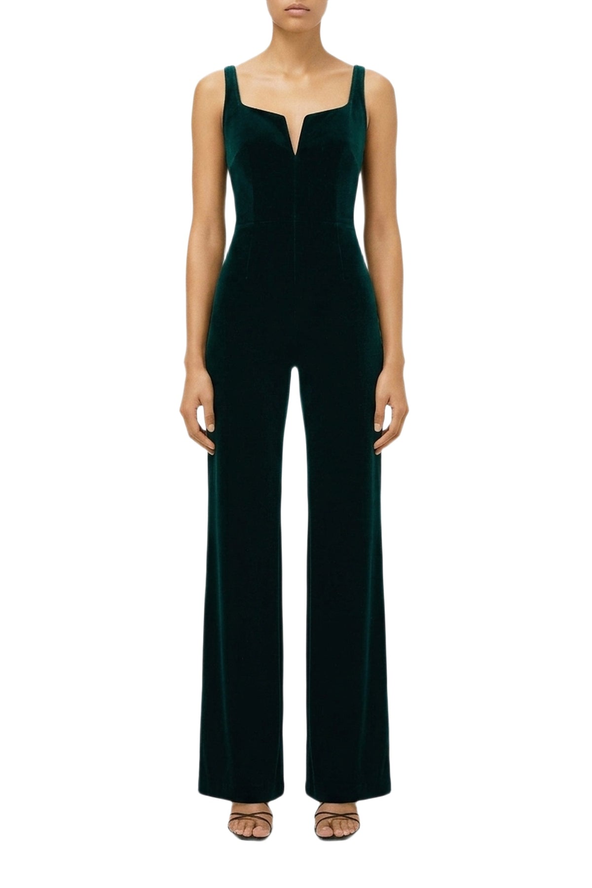 Velvet Eclipse Jumpsuit - Hunter Green