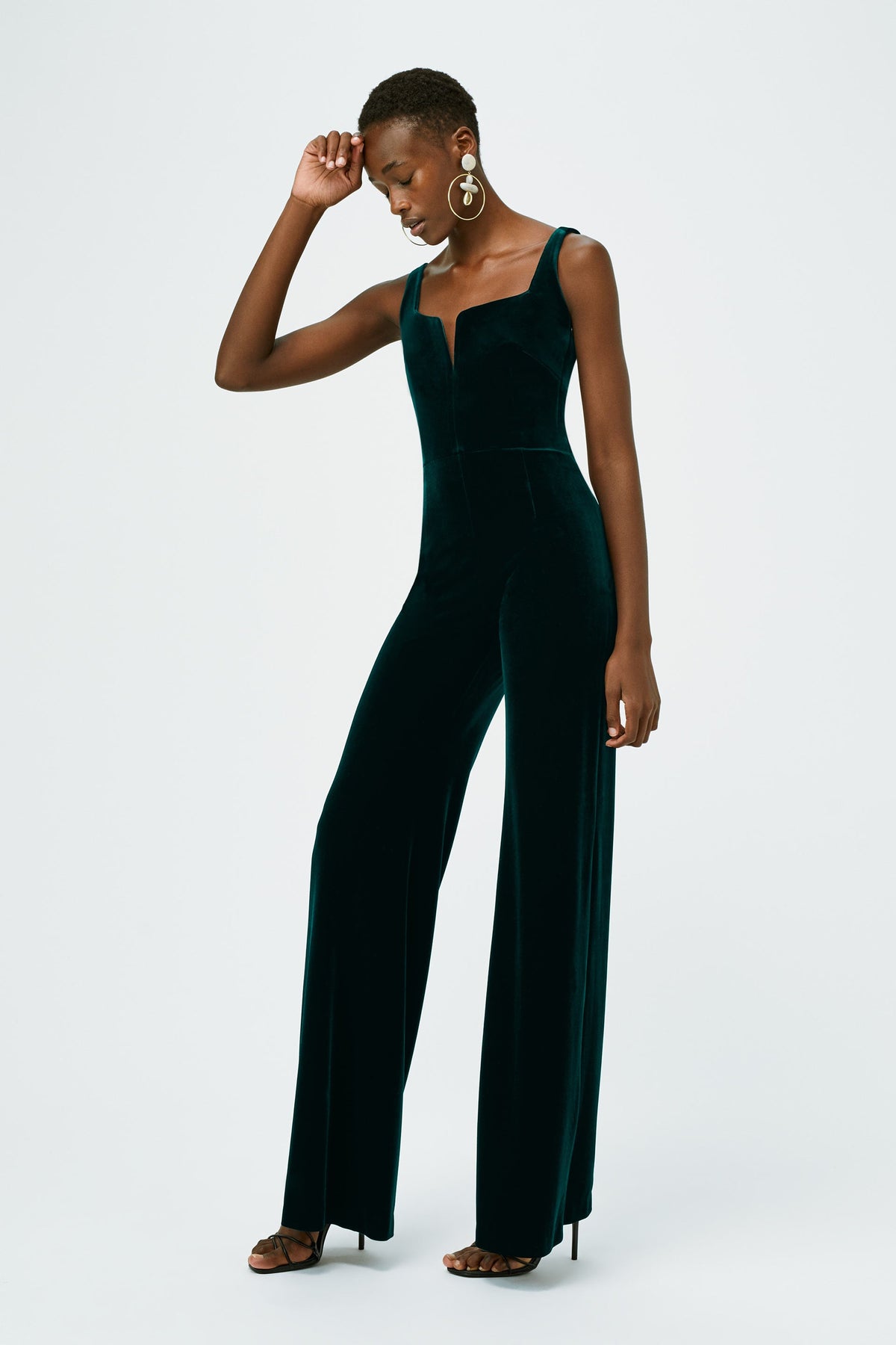 Velvet Eclipse Jumpsuit - Hunter Green
