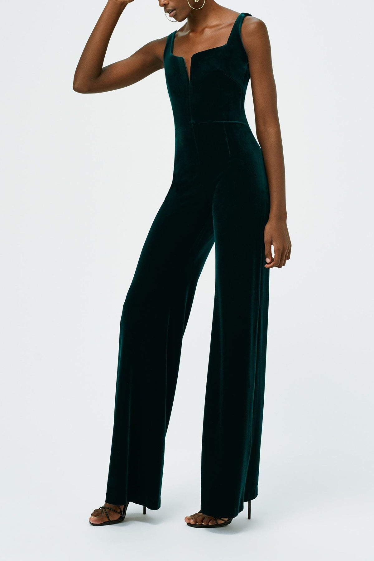 Velvet Eclipse Jumpsuit - Hunter Green