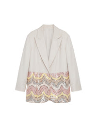 Veste oversize 1 bouton avec paillettes - Vaniglia Fantasia