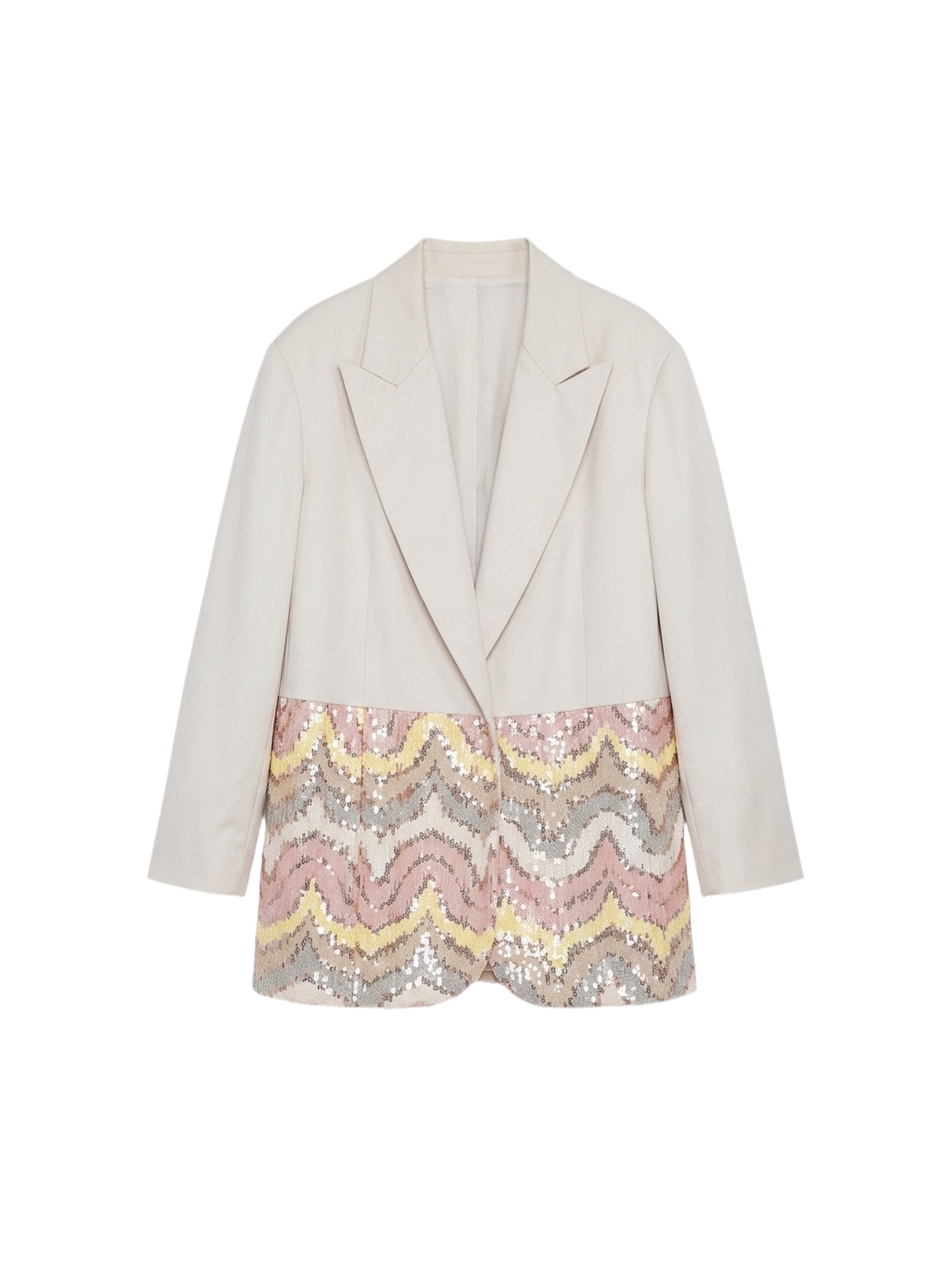 Veste oversize 1 bouton avec paillettes - Vaniglia Fantasia