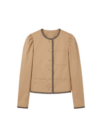 Veste boxy avec détails - Beige