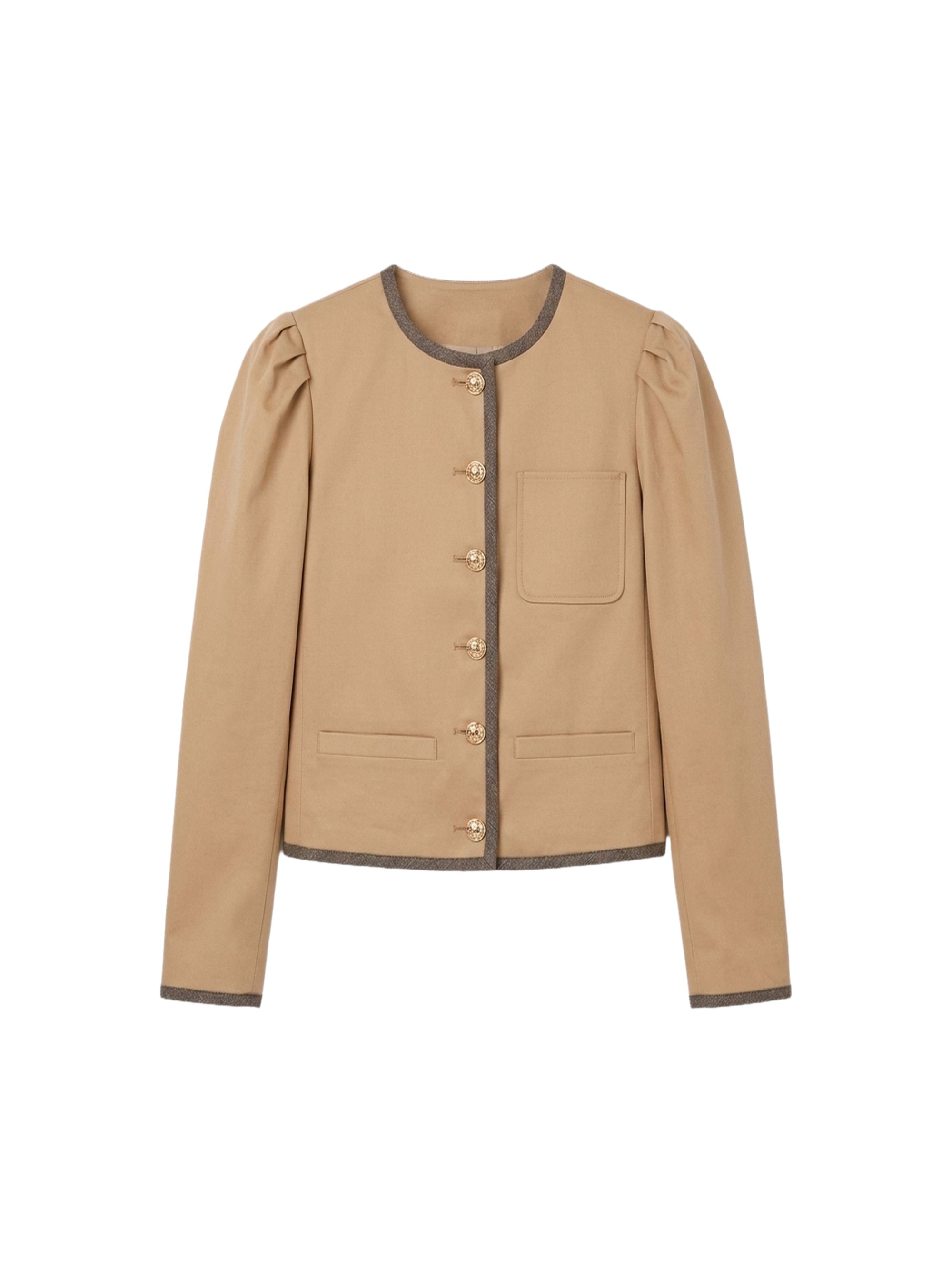 Veste boxy avec détails - Beige