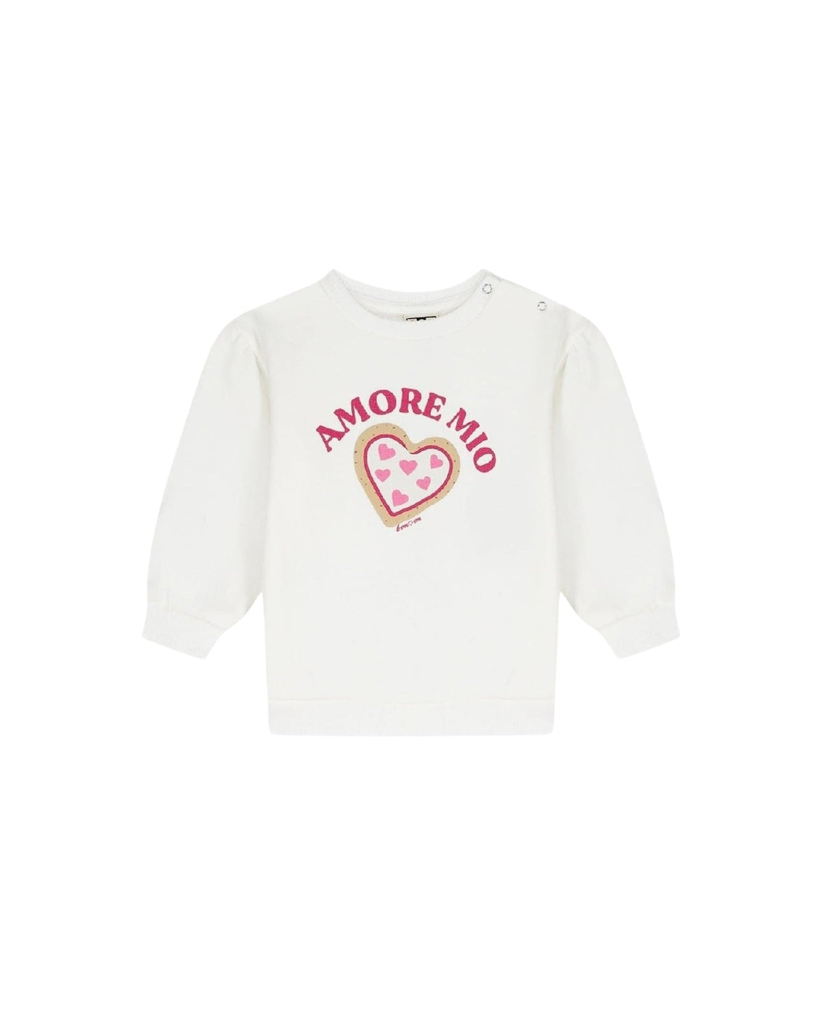 Lys ‘Amore Mio’ illustrated cotton sweatshirt - Ecru Bonton