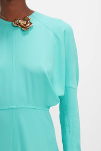 Dolman Midi Dress - Turquoise