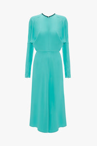 Dolman Midi Dress - Turquoise