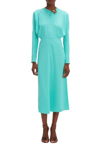 Dolman Midi Dress - Turquoise