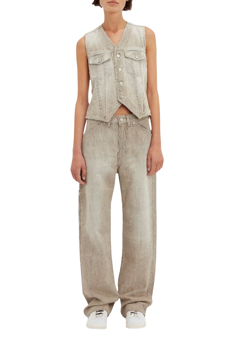 Denim Waistcoat - Light Grey Wash
