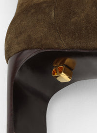 8qty NEW / Bottes Victoria 65 en cuir suédé - Green