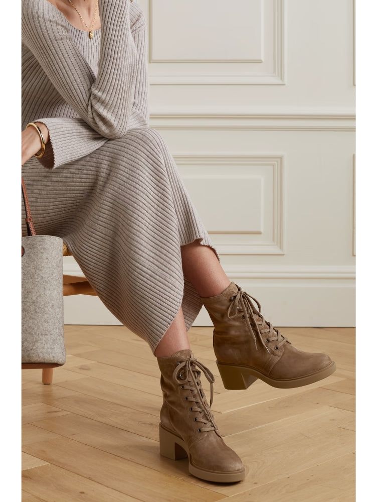 Bottines Foster 45 en daim - Moka