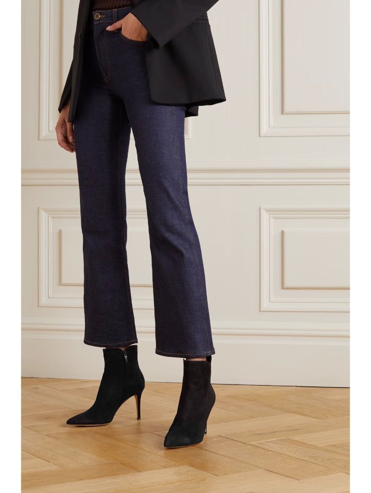 Bottines Levy 85 en daim - Rouge
