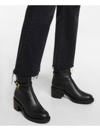 Bottines Ribbon Dumont 45 en cuir lisse - Noir