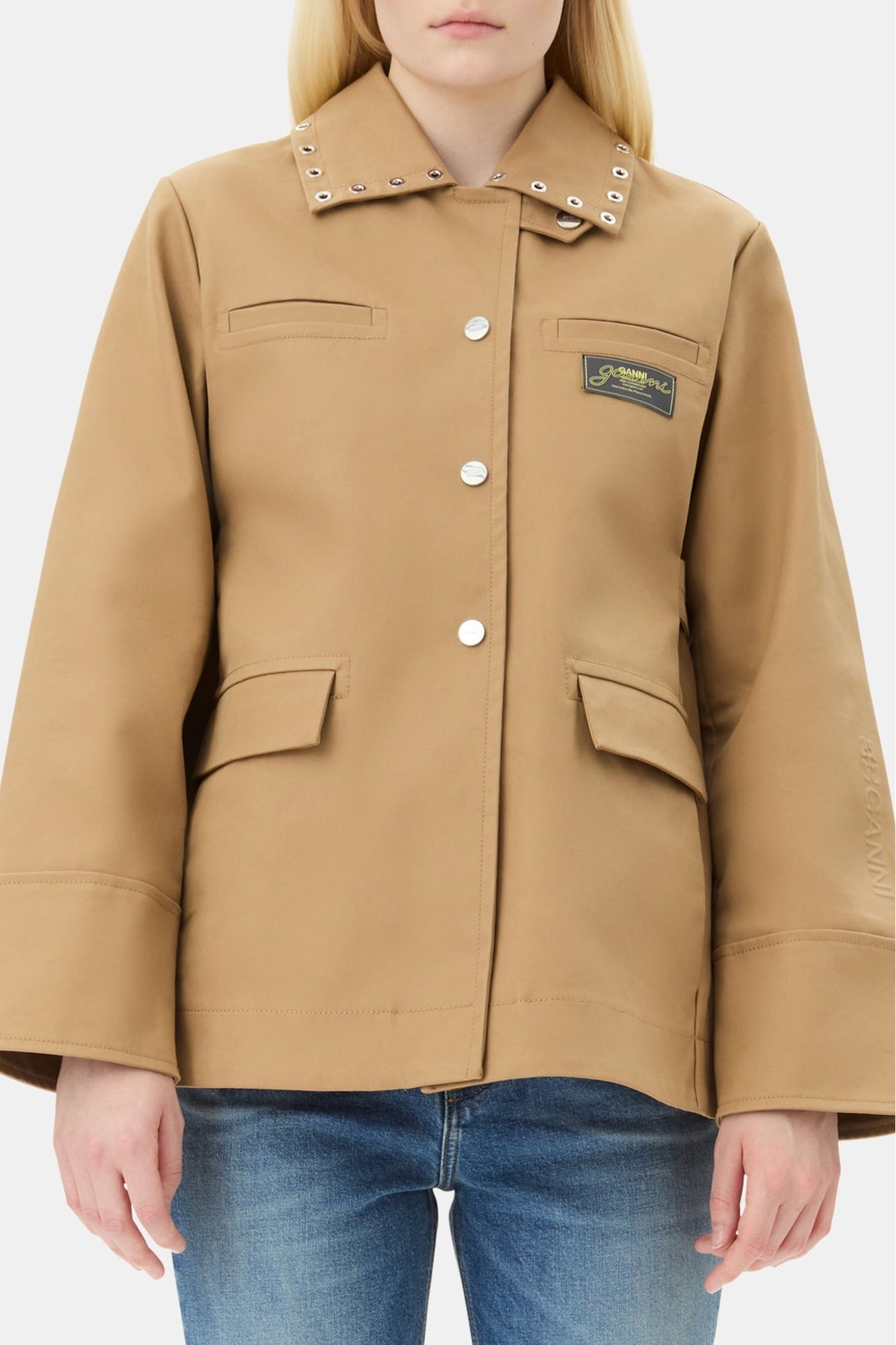 Veste à col œilleté en coton - Tiger'S Eye