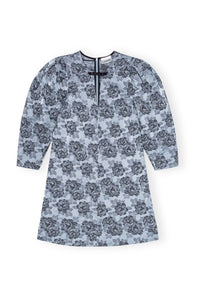 Robe courte imprimé botanique - Illusion Blue